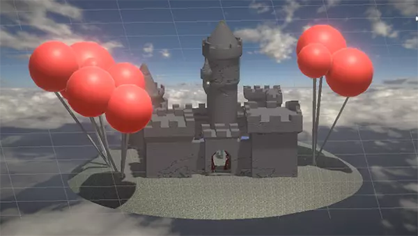 flying castel game frame